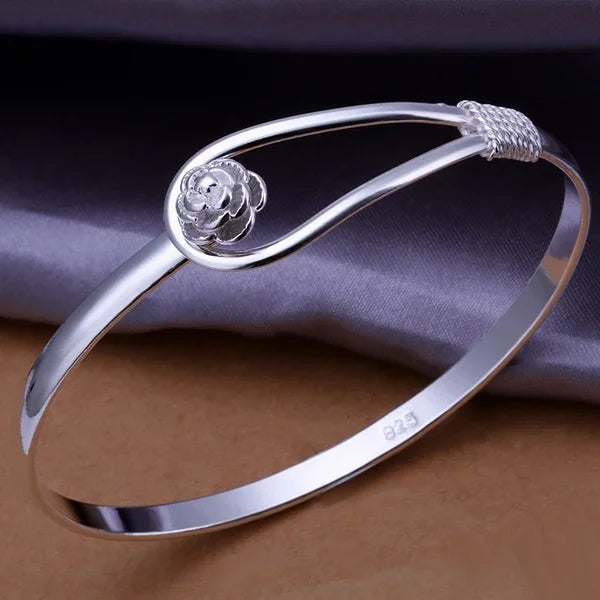 925 Silver Plated Exquisite Bracelet Bangle