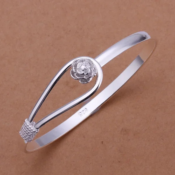 925 Silver Plated Exquisite Bracelet Bangle