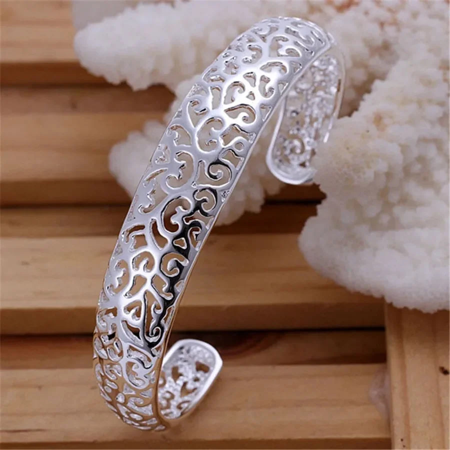 925 Silver Plated Exquisite Bracelet Bangle