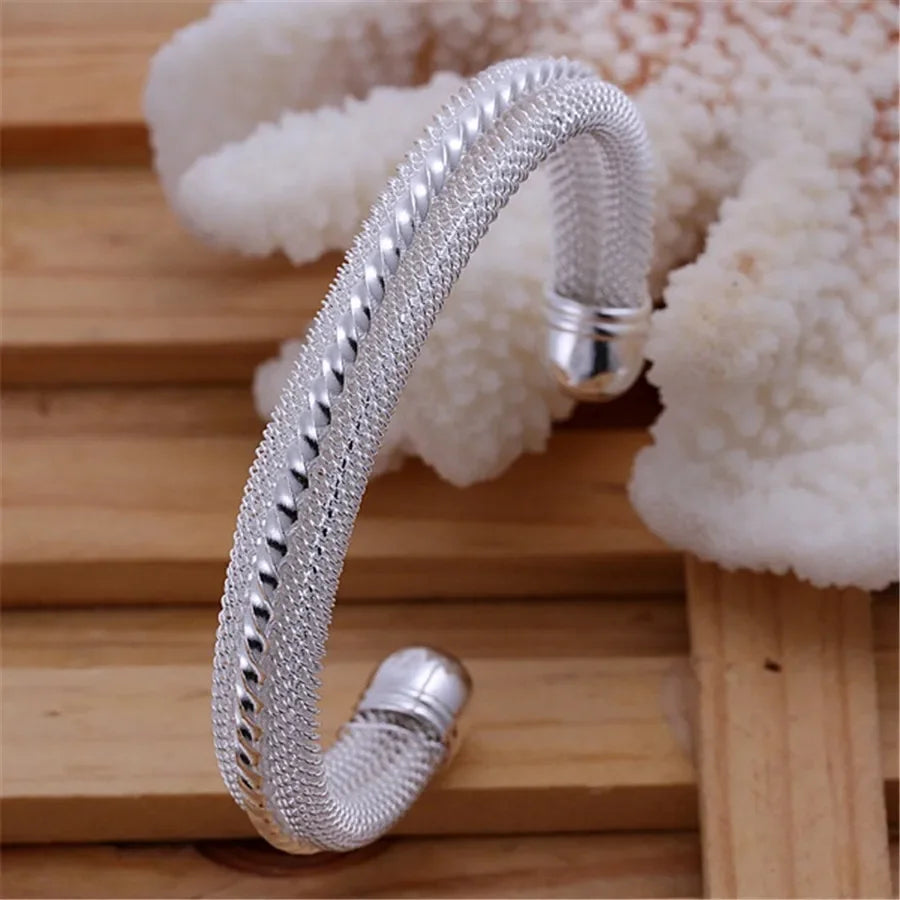 925 Silver Plated Exquisite Bracelet Bangle