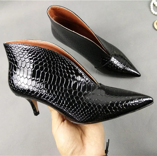 Snake Patent Leather Sexy Stilletos