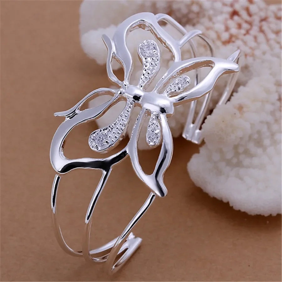 925 Silver Plated Exquisite Bracelet Bangle