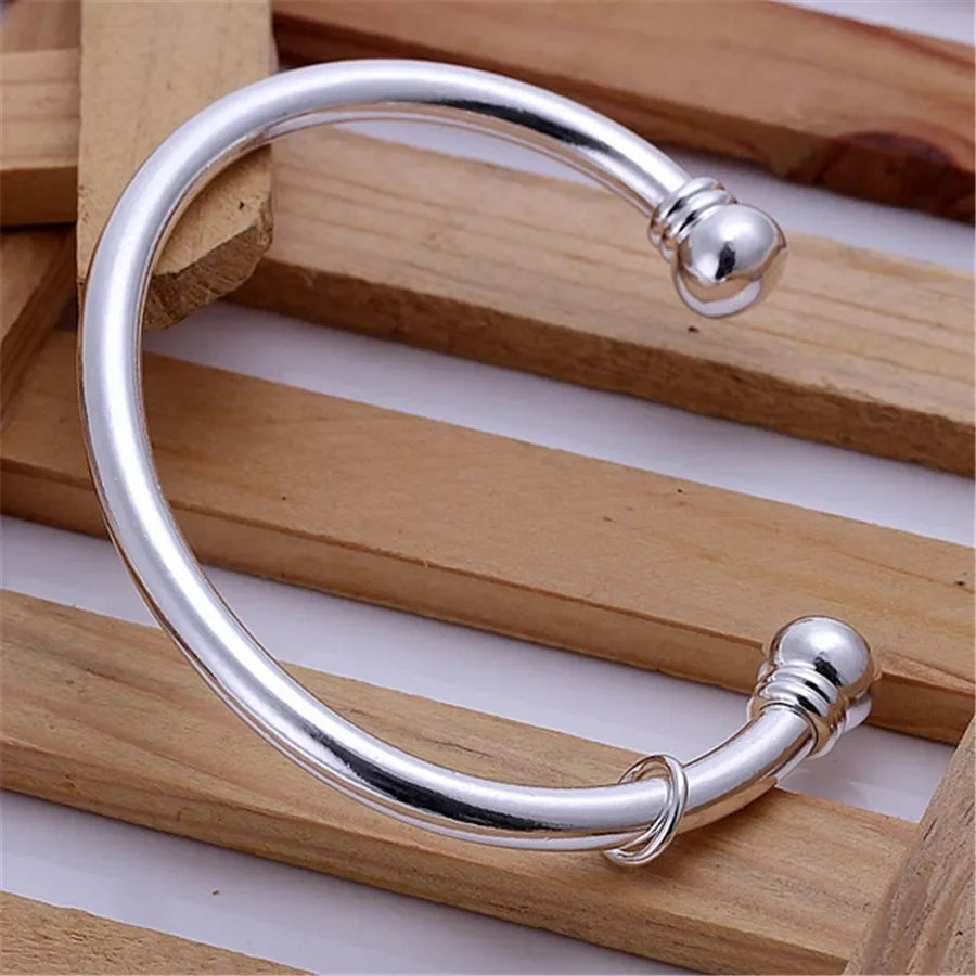 925 Silver Plated Exquisite Bracelet Bangle