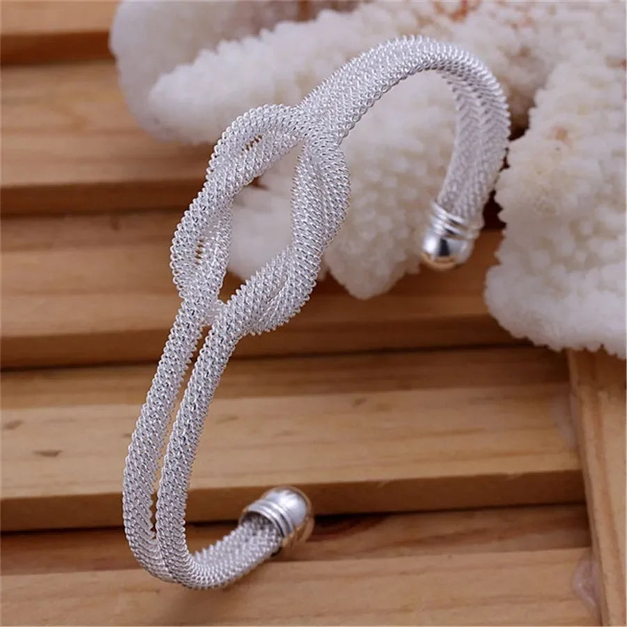 925 Silver Plated Exquisite Bracelet Bangle