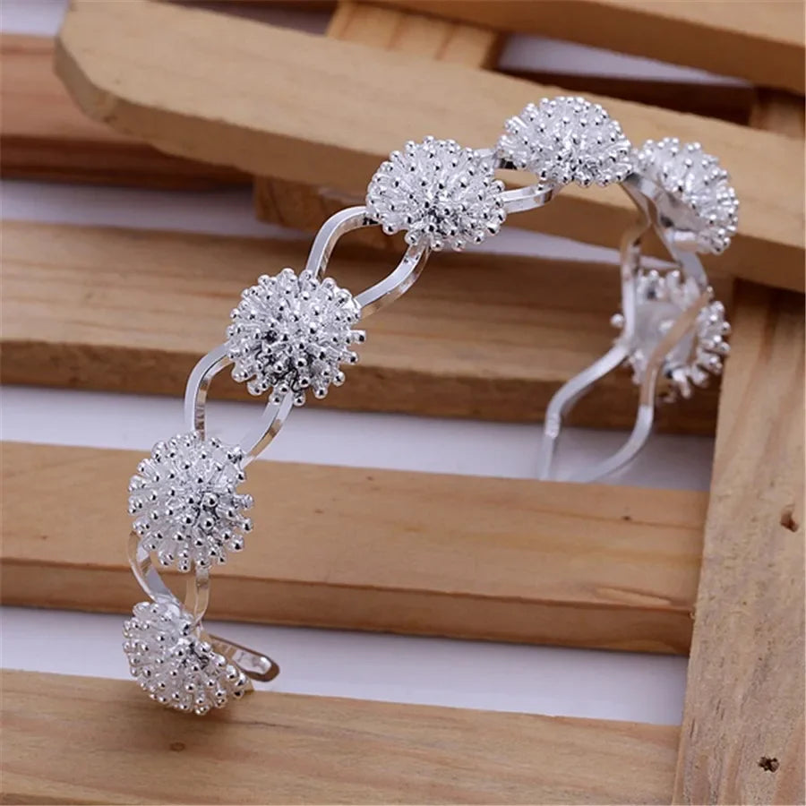 925 Silver Plated Exquisite Bracelet Bangle