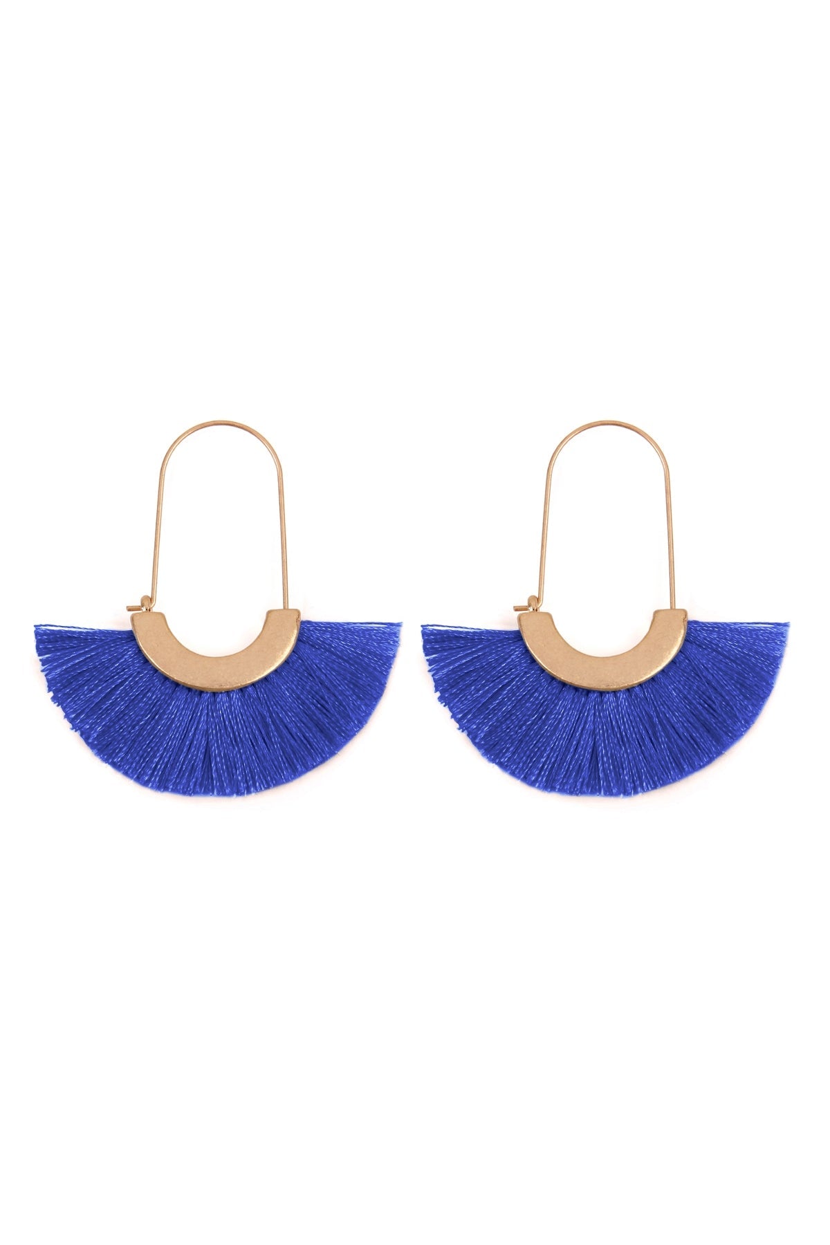 Fan Shape Drop Hoop Earrings