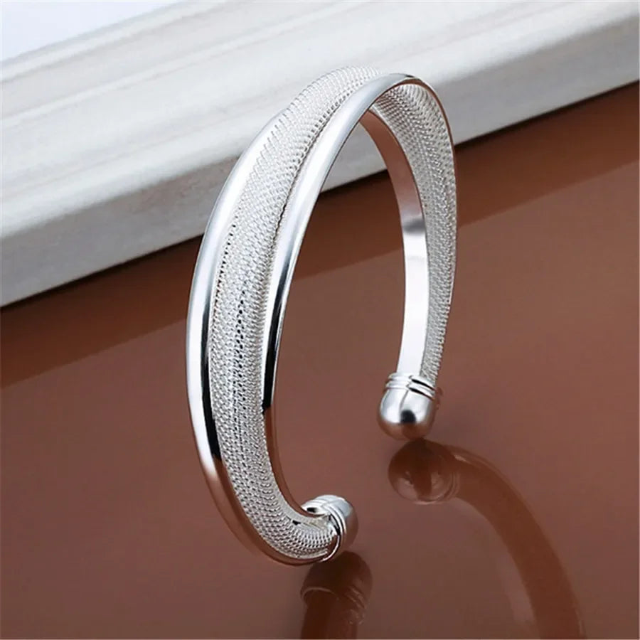 925 Silver Plated Exquisite Bracelet Bangle