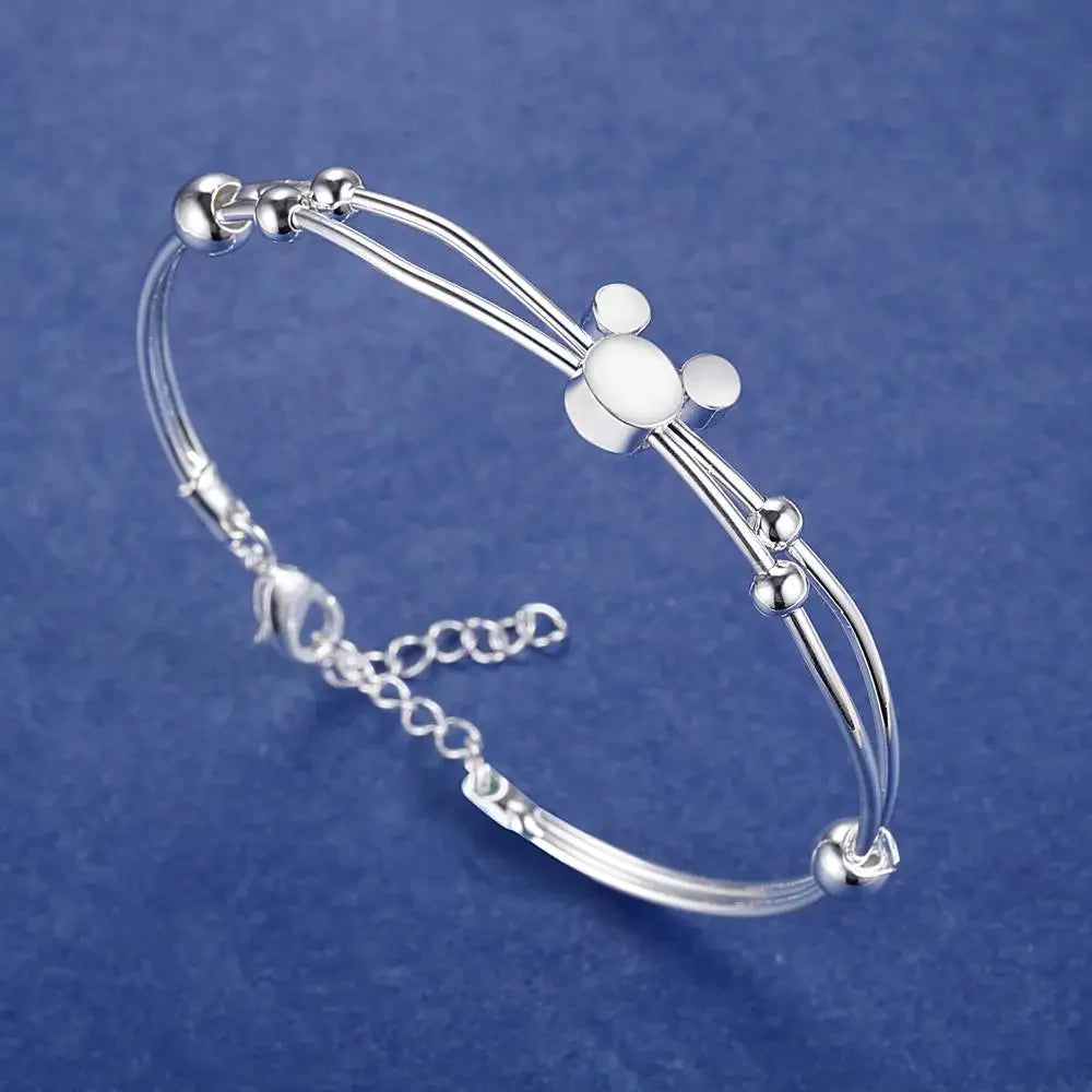 925 Silver Plated Exquisite Bracelet Bangle