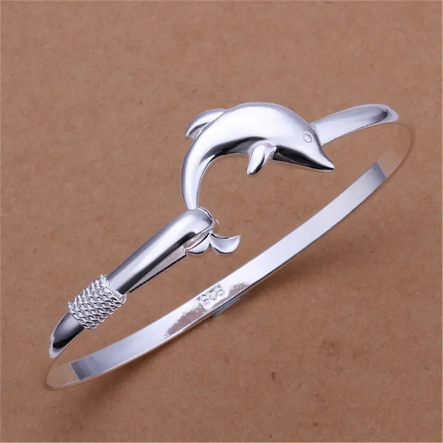 925 Silver Plated Exquisite Bracelet Bangle